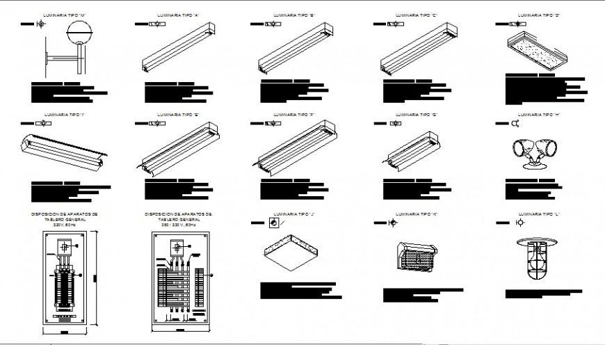 Electrical box and other automation blocks layout autocad