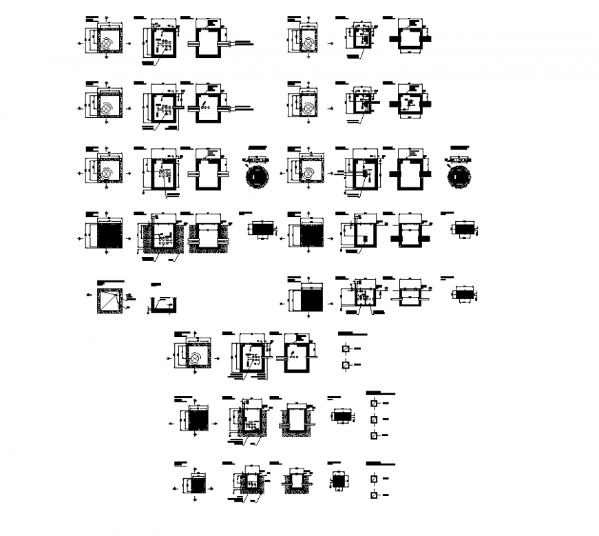 Electrical camera detail elevation 2d view layout CAD blocks Autocad file