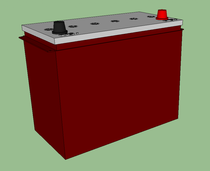 Electrical Car battery detail elevation 3d model layout Sketch-up file