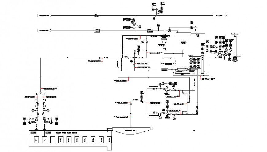 Electrical circuit flow diagram 2d view CAD block layout file in dwg format