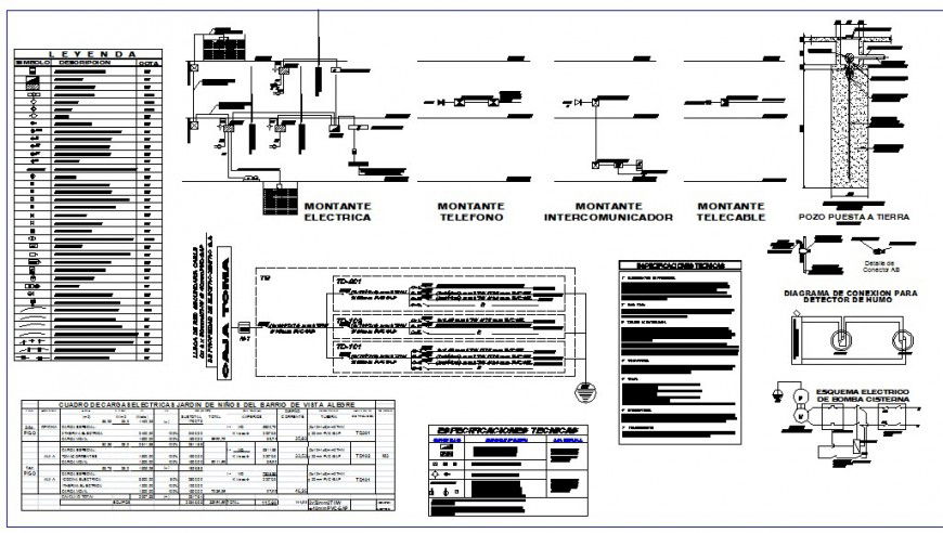 Electrical circuit flow diagram detail 2d view layout autocad file