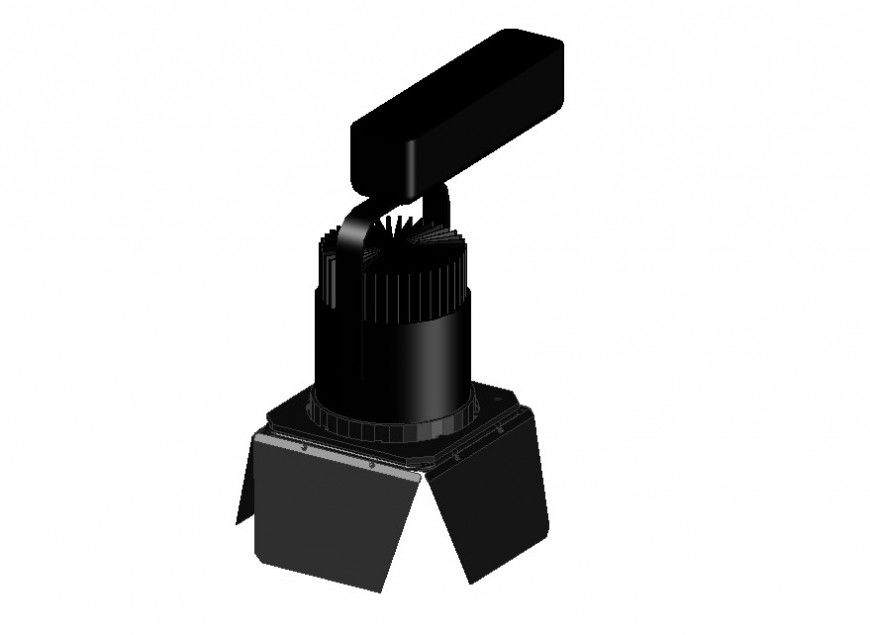 Electrical component detail 3d model layout file in autocad format