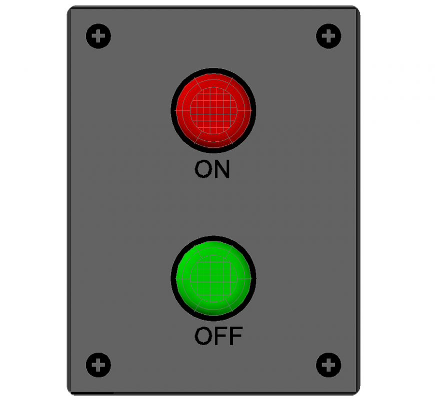 Electrical control system elevation dwg file