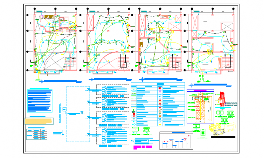Electrical design drawing of housing +commerce house design drawing