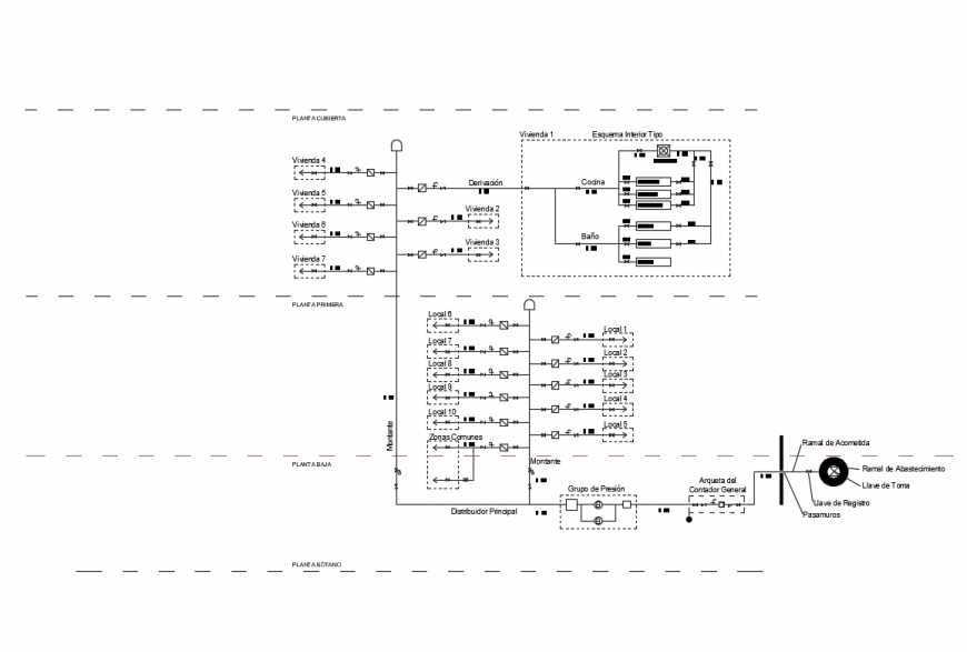 Electrical diagram details of house building dwg file