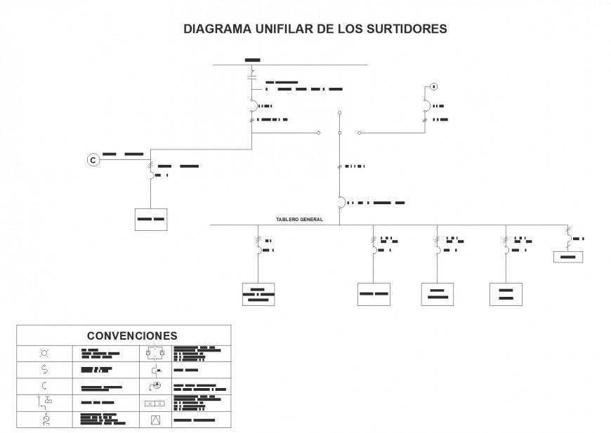 Electrical diagram flow autocad file