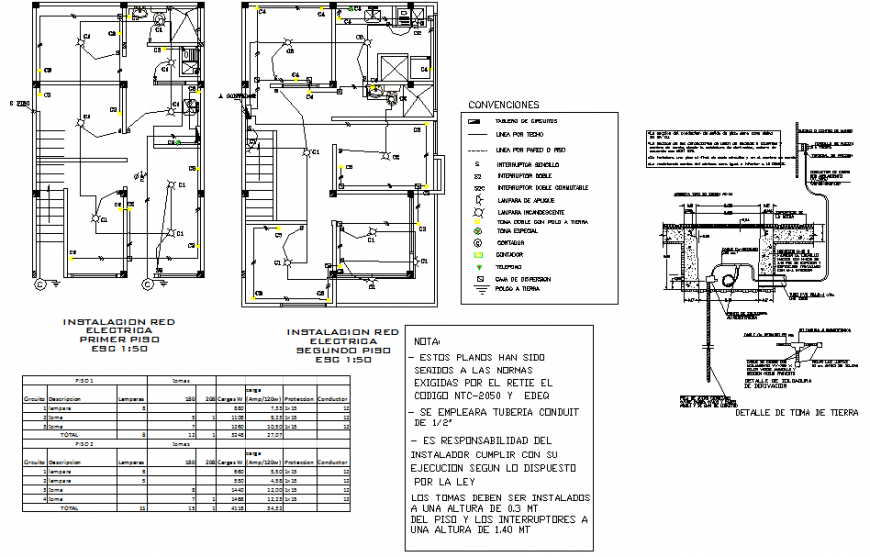 Electrical drawings and Construction detail dwg file.