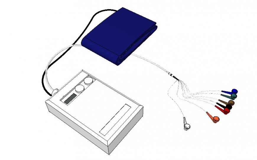 Electrical equipment component detail 3d model layout sketch-up file