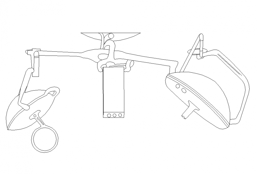 Electrical fitting detail elevation autocad file