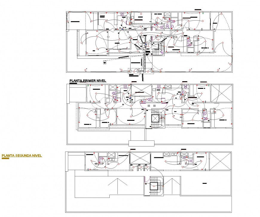 Electrical house First floor and second floor planning dwg file