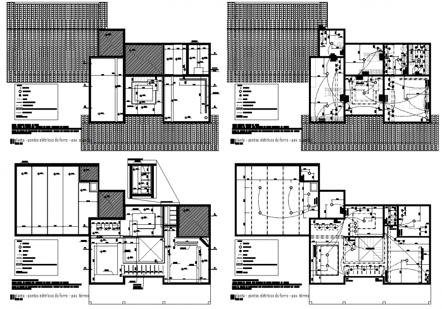 Electrical house gypsum heating plan autocad file