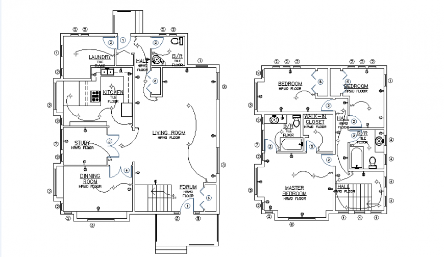 Electrical house plan autocad file