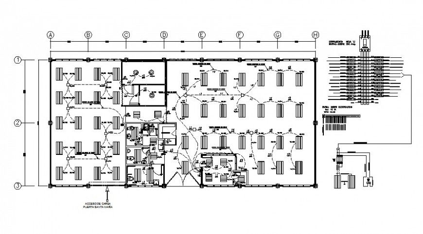 Electrical installation 2d view layout plan autocad software file