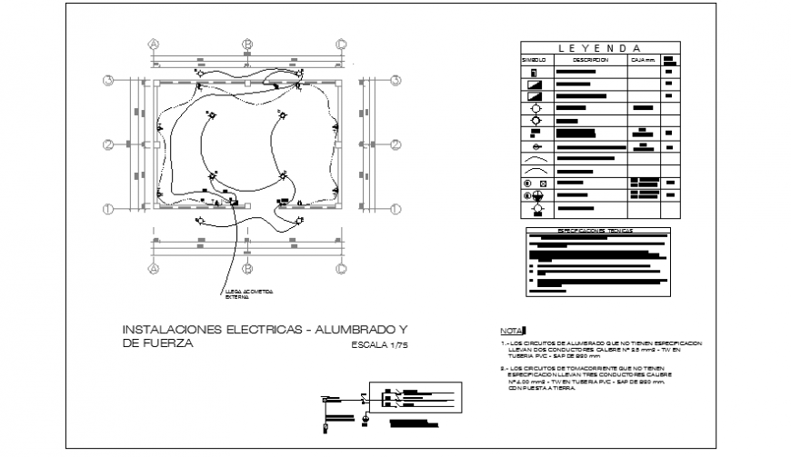 Electrical installation design drawing of common local municipal building design drawing