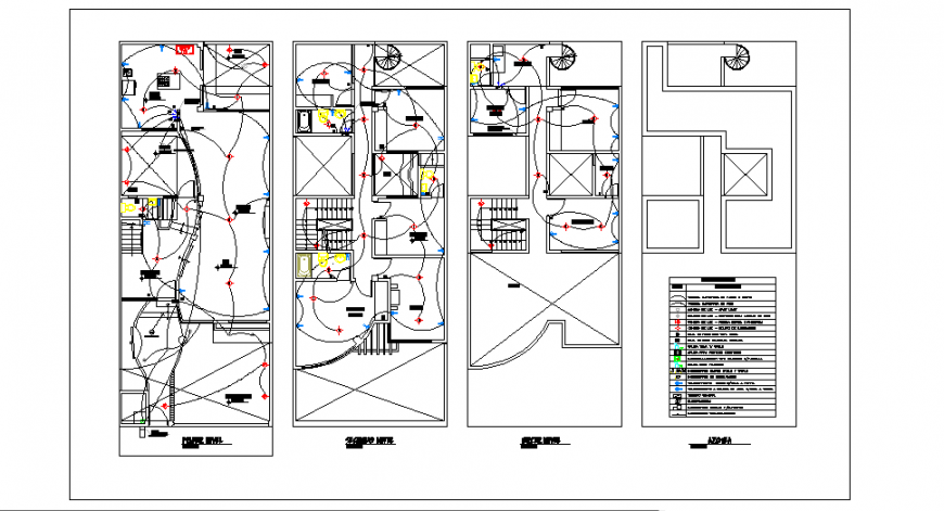 Electrical installation design drawing of small house drawing design