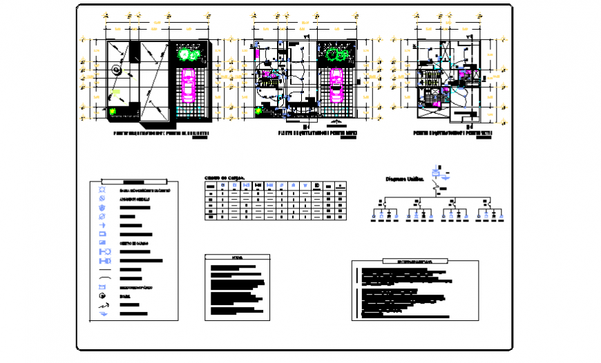 Electrical installation design of executive house project design drawing