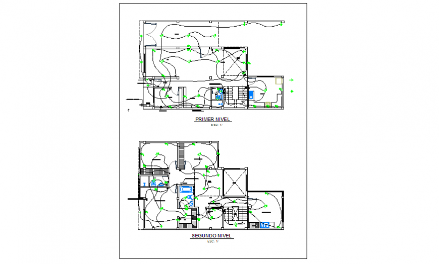 Electrical installation design of home renovation design drawing