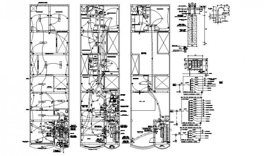 Electrical installation drawings details of building 2d view autocad file