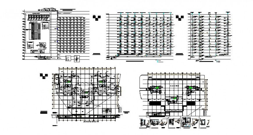 Electrical installation floor plan with circuit diagram in auto cad