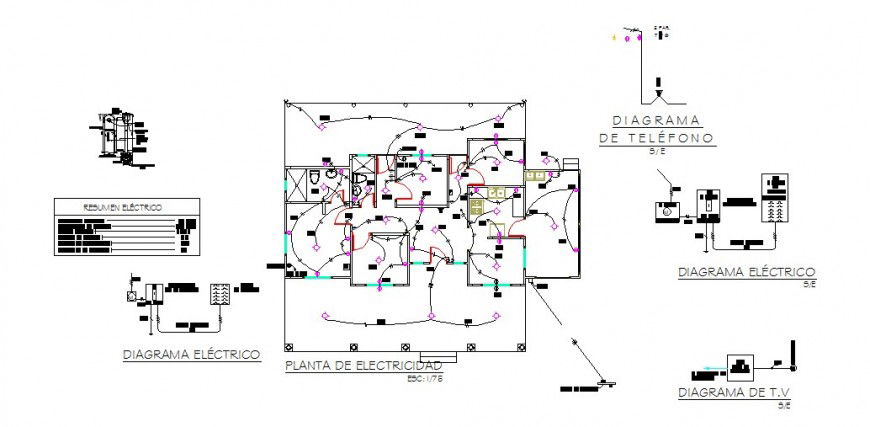 Electrical installation layout and electrical cad drawing details dwg file