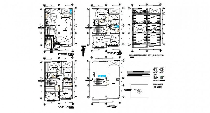 Electrical installation layout plan details for villa building floors dwg file