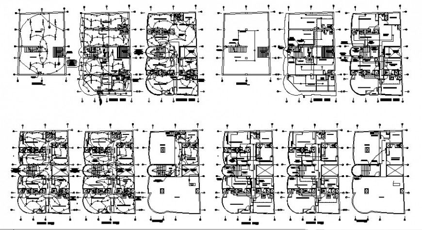 Electrical installation layout plan details of beach house dwg file