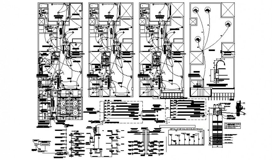 Electrical installation layout plan details of house 2d view autocad file