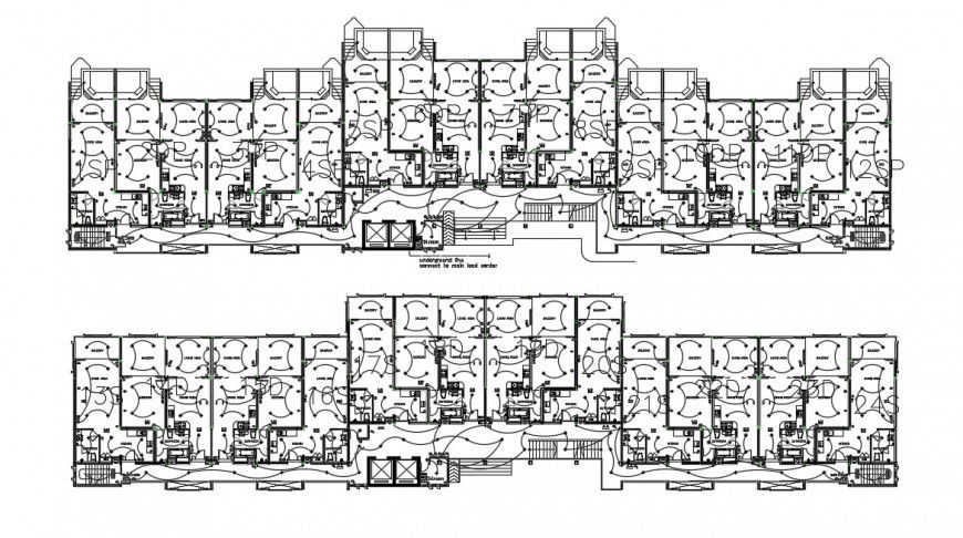 Electrical installation layout plan of apartment