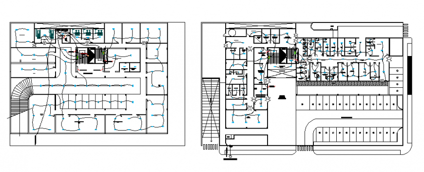 Electrical installation layout plan of private clinic design drawing