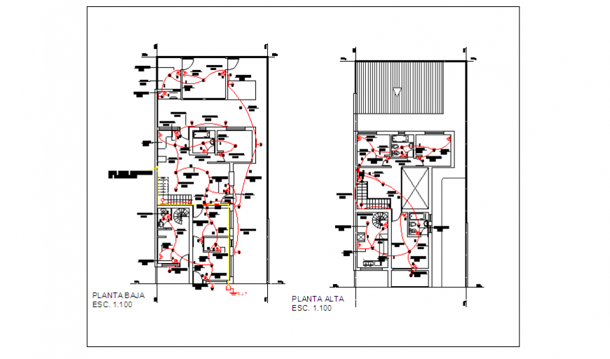 Electrical installation of a house design drawing