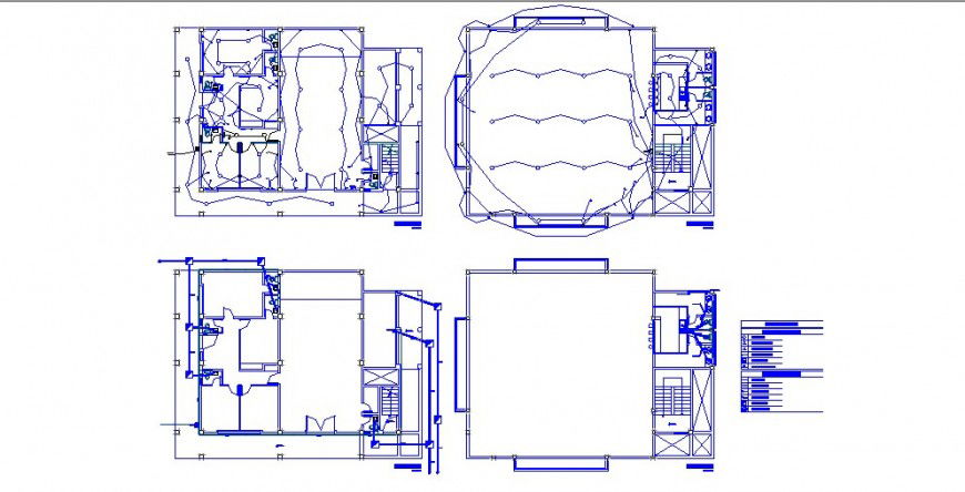 Electrical installation of all floors of corporate building dwg file