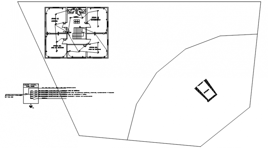 Electrical installation of clinic fifth floor plan in AutoCAD