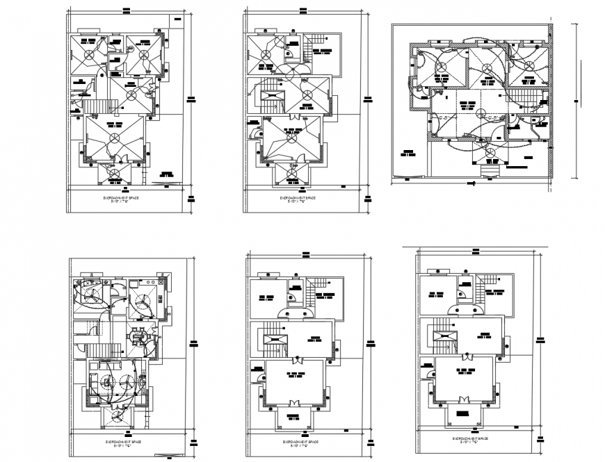 Electrical installation of house in auto cad file