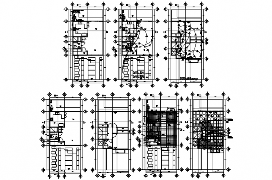 Electrical installation of housing area in AutoCAD
