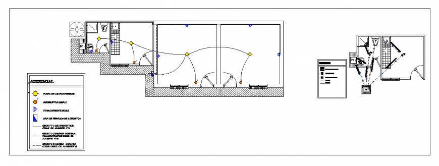 Electrical installation Plan design of Social housing design drawing