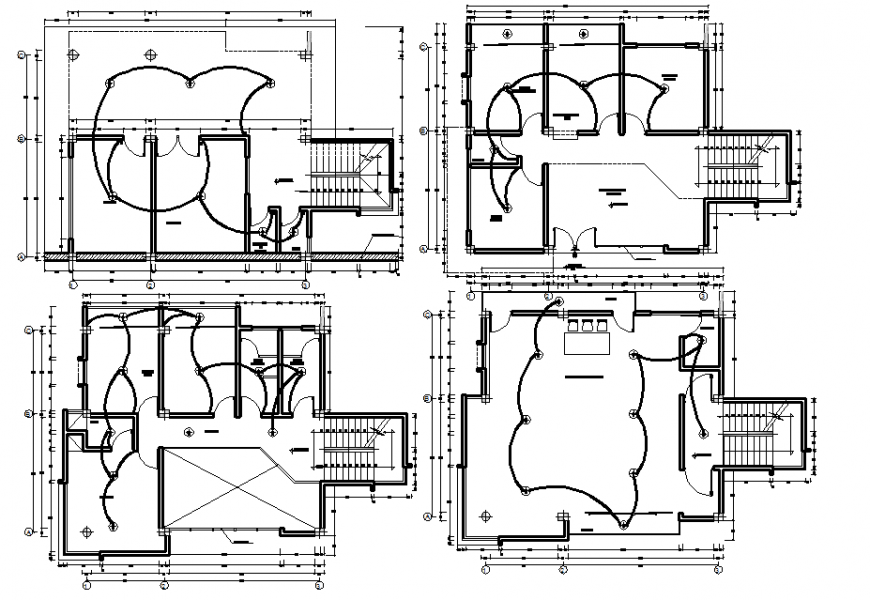 Electrical installation plan drawing details of government office building dwg file