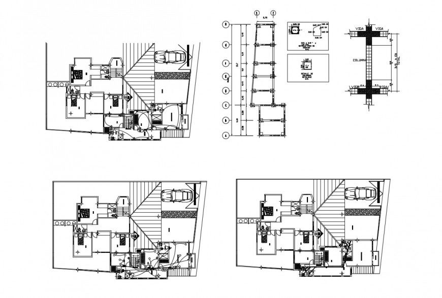 Electrical installation plan of house apartment 2d view autocad file
