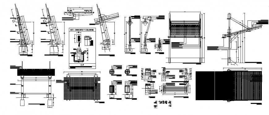 Electrical lamping details 2d view autocad software file
