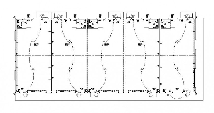 Electrical layout details in building drawings 2d view plan AutoCAD file