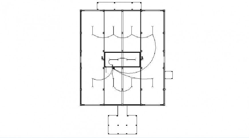 Electrical layout drawing details of office building dwg file