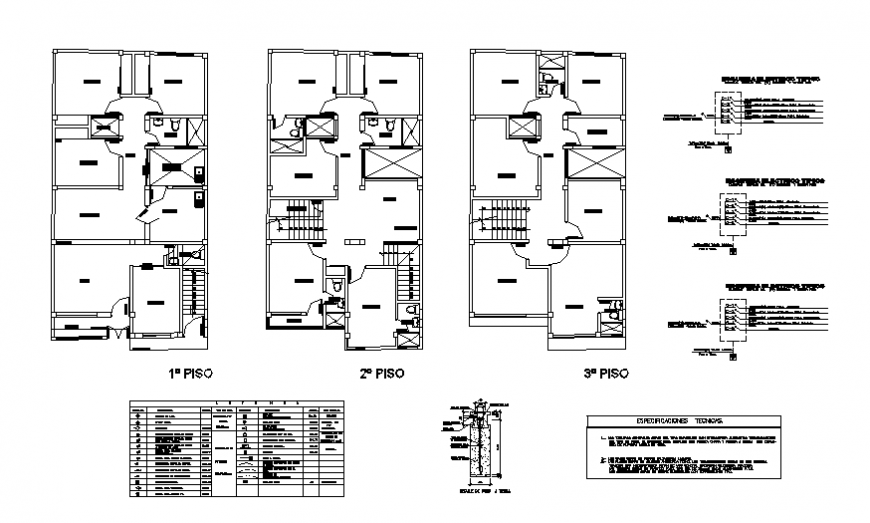 Electrical layout plan details of all floor of residential house dwg file