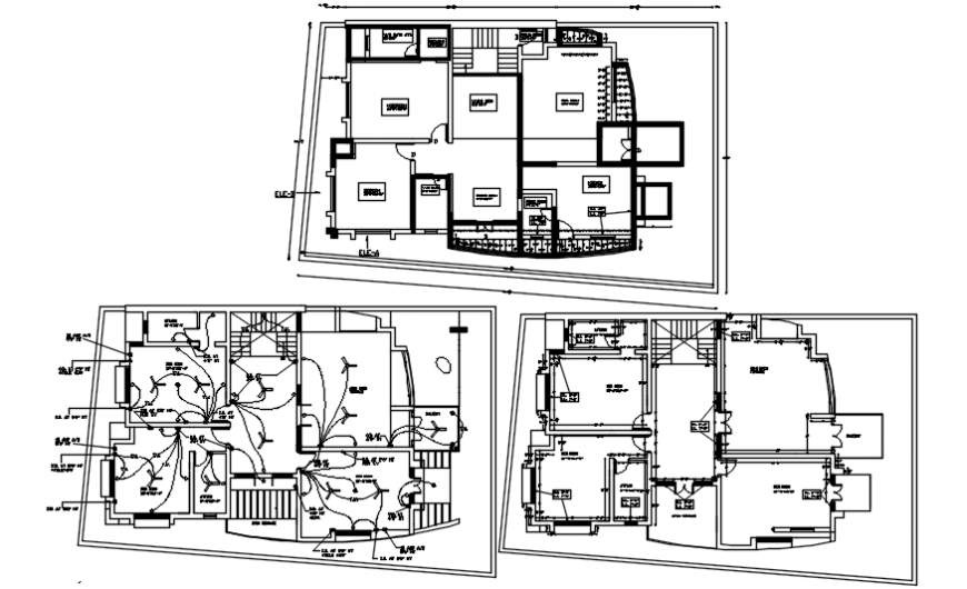 Electrical layout plan drawing residence project