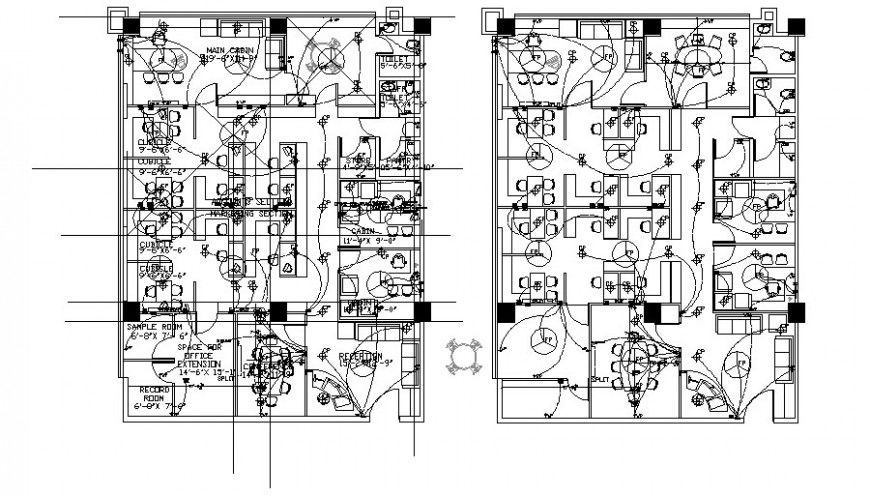 Electrical layout plan of office plan drawings autocad file