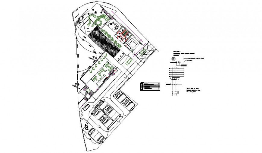 Electrical layout plan of the club house in detail drawing in AutoCAD file.