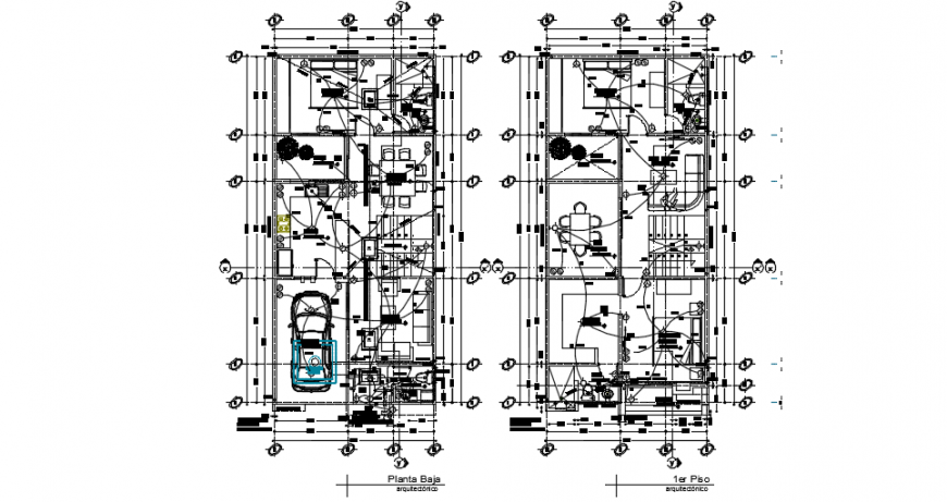 Electrical layout top view plan dwg file