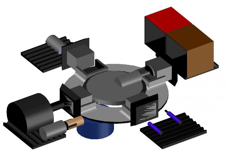 Electrical machine 3d assembly plan cad drawing details dwg file