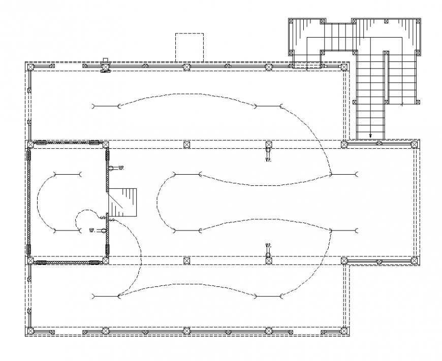 Electrical plan detail 2d view dwg file
