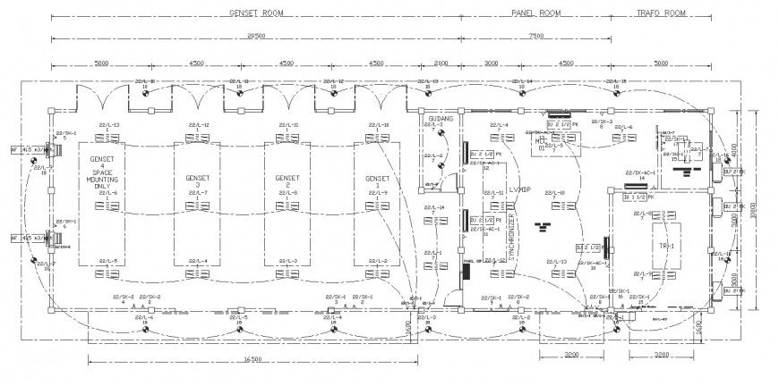 Electrical plan in AutoCAD file.