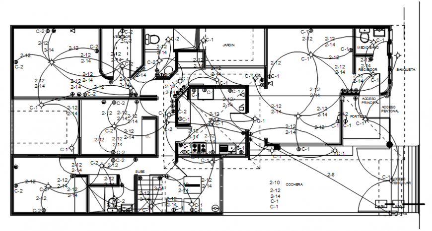 Electrical plan of house dwg file