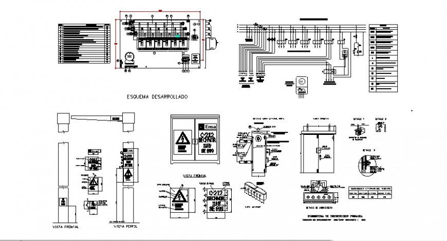 Electrical Riser Diagram & Light Pole DWG File